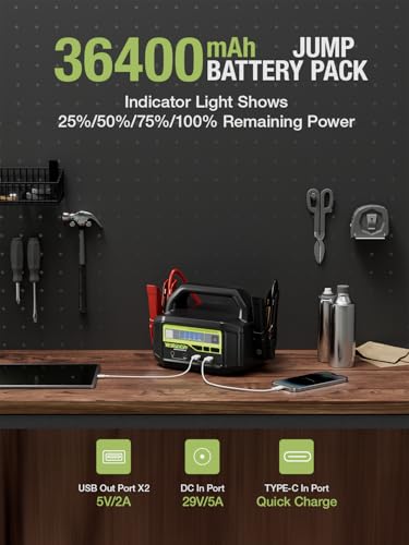 12V 24V Car Battery Jump Starter 6000A Heavy Duty Truck Jump Box
