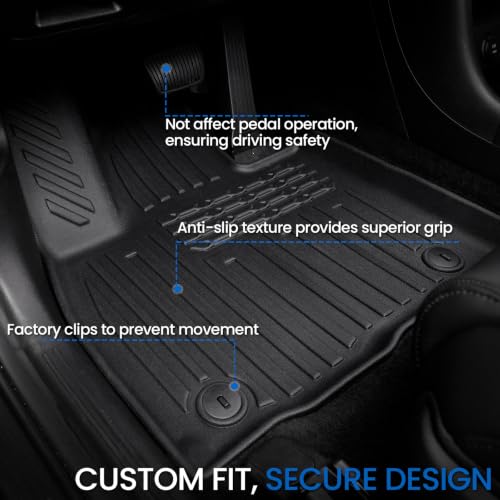 Floor Mats for Hyundai Palisade Hybrid 2026 7&8 Seat w