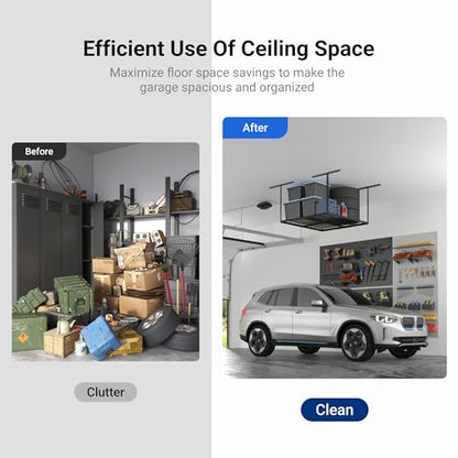 4x4ft Overhead Garage Storage Rack