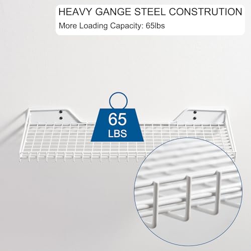 Garage Wall Shelves 23.6"x11.8" Wall Mount Metal Shelves 2 Pack (2 Count)