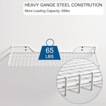 Garage Wall Shelves 23.6"x11.8" Wall Mount Metal Shelves 2 Pack (2 Count)