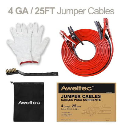 4 Gauge 25 Feet Heavy Duty Jumper Cables (25 Foot)
