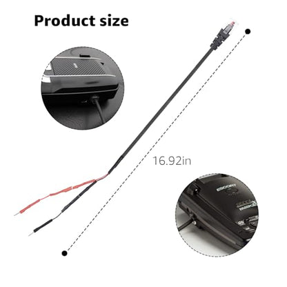 RJ11 Mirror Wire Tap Power Cord Hardwire Kit for Escort Radar Detectors ﻿