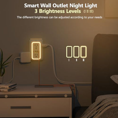 Wall Outlet Extender with Night Light