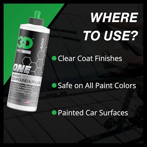 One Car Scratch & Swirl Remover Hybrid Rubbing Compound & Polish Buffing Compound for True Paint Correction 8oz Made in USA (8 Fl Oz)