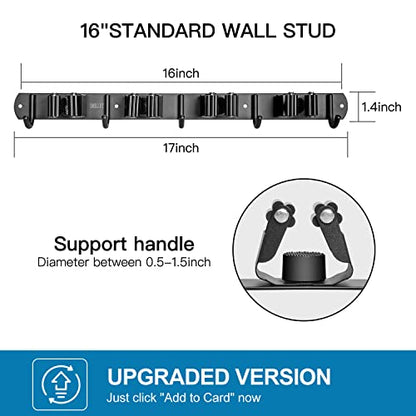 2 Pack Broom Holder Wall Mount (2 Count)