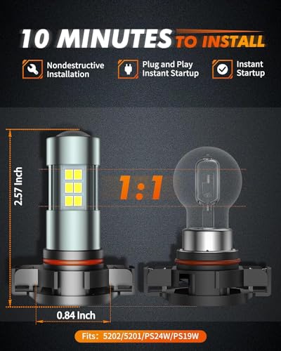 5202 LED Fog Light Bulbs (2 Count)
