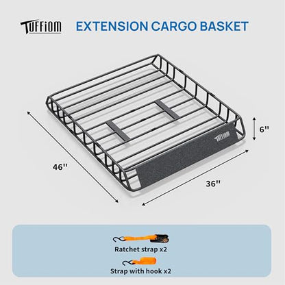 46"x 36"x 6" Universal Rooftop Cargo Carrier Basket