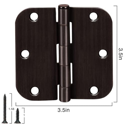 Rounded Door Hinges 3.5" x 3 1 (3 Count)