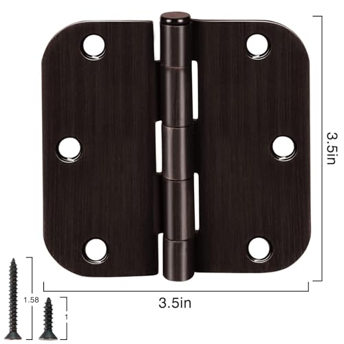 Rounded Door Hinges 3.5" x 3 1
