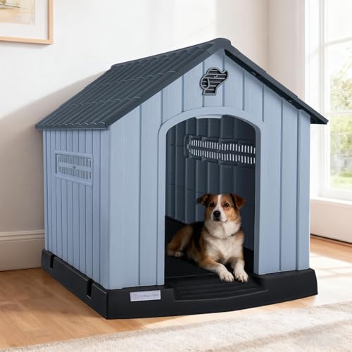 Durable Waterproof Plastic Dog House for Small to Large Sized Dogs