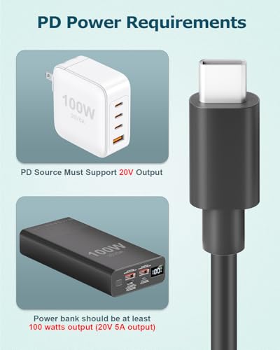 3-in-1 Starlink Mini Cable with 12V-20V Car Cigarette Lighter Adapter 5M