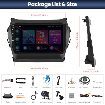 HiFi Audio] 2+64G Android Car Stereo for Hyundai Santa Fe IX45 2013
