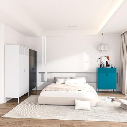 2 Mesh Door Metal Cabinet with Adjustable Shelves