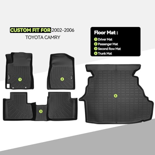 All Weather TPE Floor Mat Set for 2002