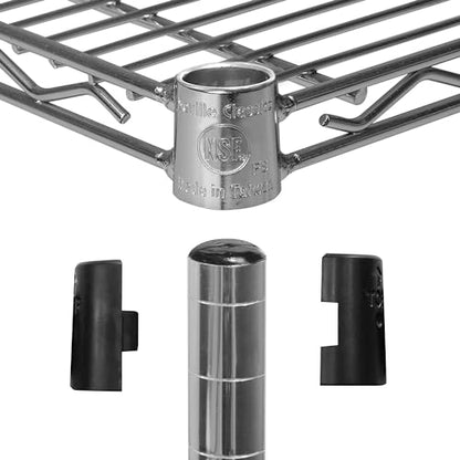 UltraDurable Heavy Duty NSF Solid Steel Wire Rack Storage Unit Wheels