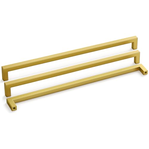 10 Pack Gold Cabinet Handles 18 Inch Brushed Brass Drawer Pulls