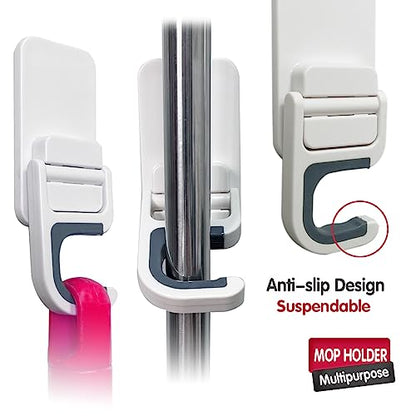 3 Pack Broom and Mop Holder Wall Mount