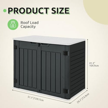 Horizontal Shed with Padlock Latch