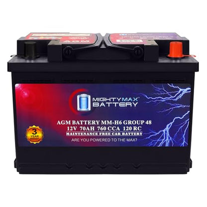 MM H6 Start and Stop Car BCI Group Size 48 12V 70 AH
