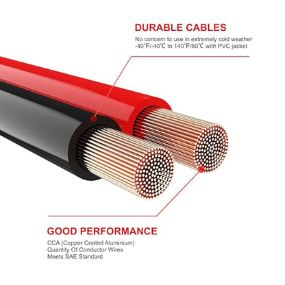 1 Gauge 30 Feet Heavy Duty Jumper Cables (30 Foot)