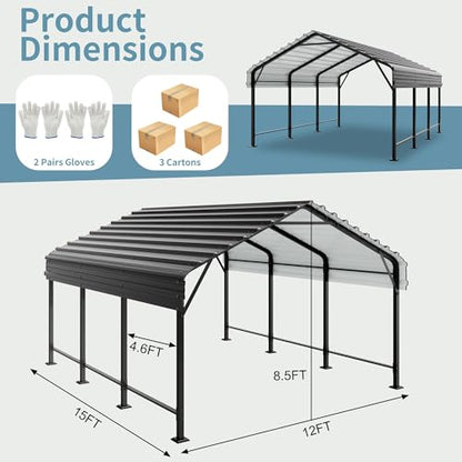 12x15 FT Metal Carport