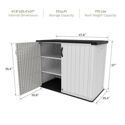 26 Cu.ft Plastic Outdoor Storage Cabinet