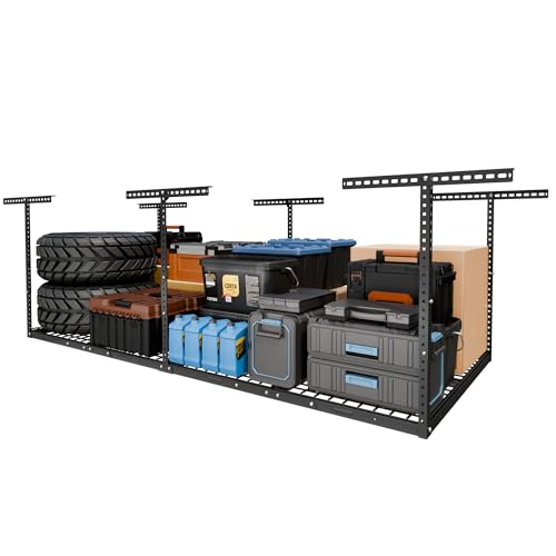 4x8 Overhead Garage Ceiling Storage Rack Adjustable