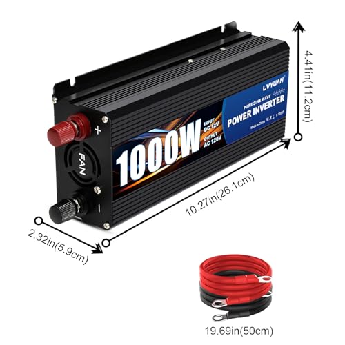 1000W Pure Sine Wave Inverter 12V to 110