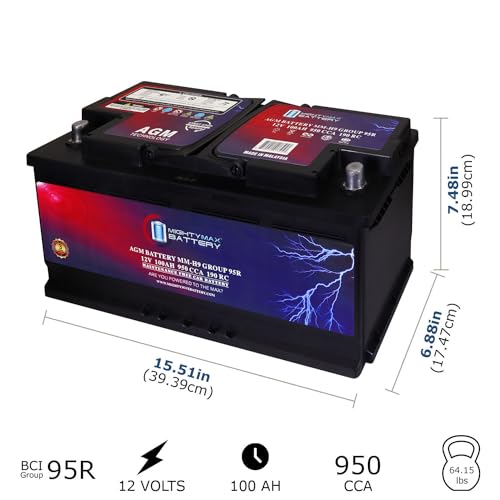 MM H9 Start and Stop Car BCI Group 95R 12V 100AH