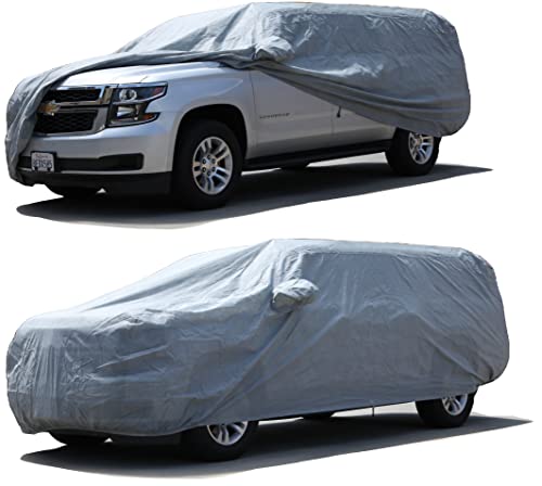 All Weather Waterproof car Cover Good for rain Snow uv Protection dust Escalade ESV Suburban Expedition Yukon XL Excursion Grand Wagoneer Navigator L