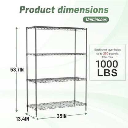 4 Tier Wire Shelving Unit