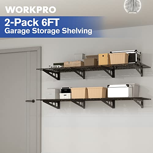 2 Pack 2x6FT Garage Wall Shelving