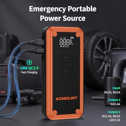 W160 5000A Jump Starter with Air Compressor 150PSI