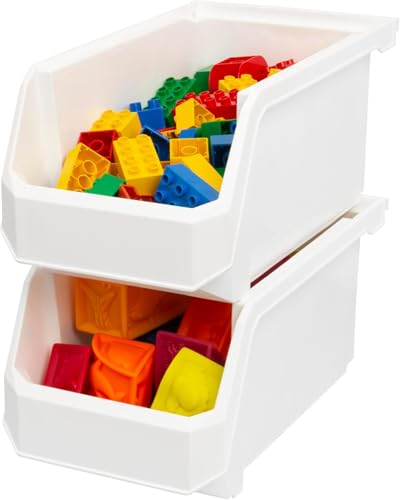 Large Stackable Plastic Storage Bins
