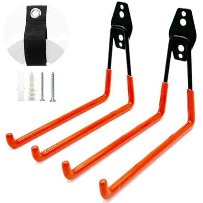 Heavy Duty Garage Storage Hooks 4 Pack Garage Tool Organizer Wall Mount (2 Count)