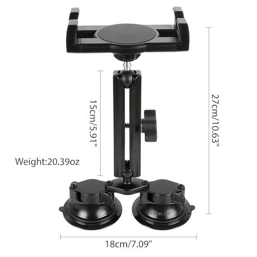 Dual Suction Cup Tablet Holder Mount for Personal Airplane