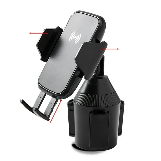 ONN Cup Holder Phone Mount with Wireless Charger