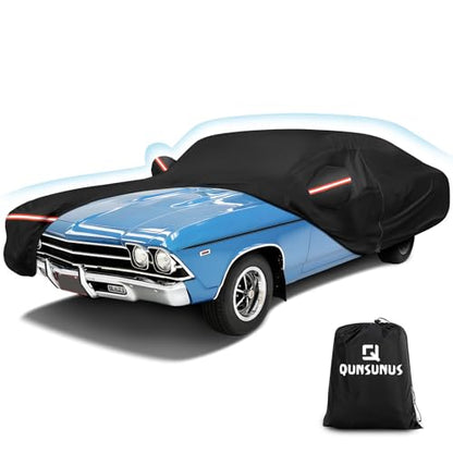 QUNSUNUS Waterproof Car Cover for Chevelle Malibu SS Sedan