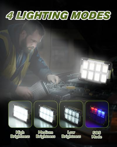 120W Solar Rechargeable 144 LED Work Light