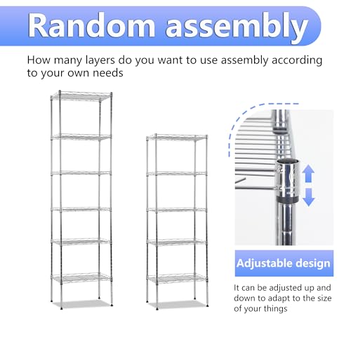 6 Tier Wire Storage Shelves