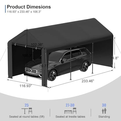 Carport 10x20 Heavy Duty Portable Garage w