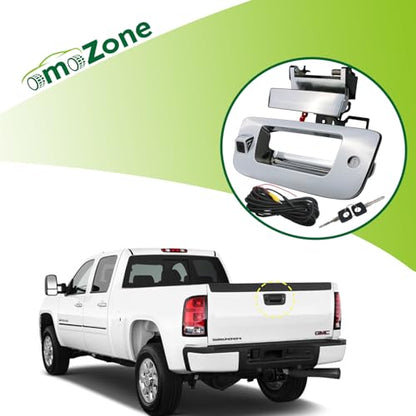 Backup Camera Tailgate Handle Rear View Camera Liftgate Latch Handle with Key Lock Cylinder Compatible with 2007