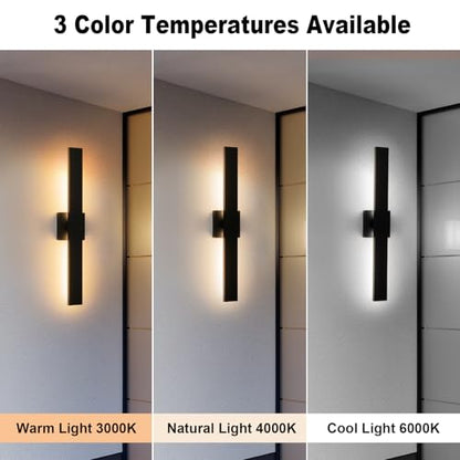Modern Outdoor Wall Light 3CCT Dimmable LED Outdoor Sconce Lights with Remote Control