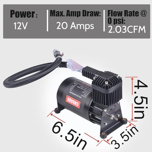 3 Gallon Air Tank with 150PSI Air Compressor 2PCS for Suspension (2 Count)