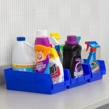 30130 Heavy Duty Plastic Shelf Bins (12 Count)