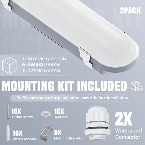 8FT LED Vapor Tight Light 120 (2 Count)