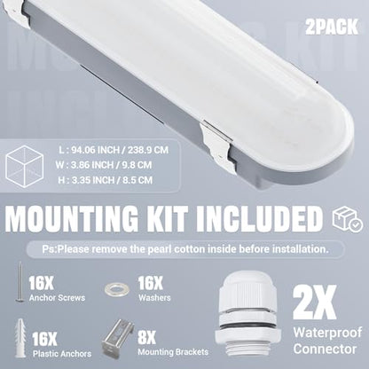 8FT LED Vapor Tight Light 120 (2 Count)