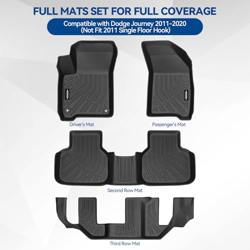 Custom Fit Floor Mats for Dodge Journey 2011