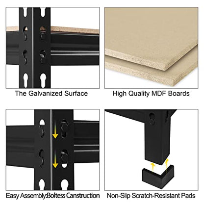 71" H Heavy Duty Storage Shelves (5 Count)